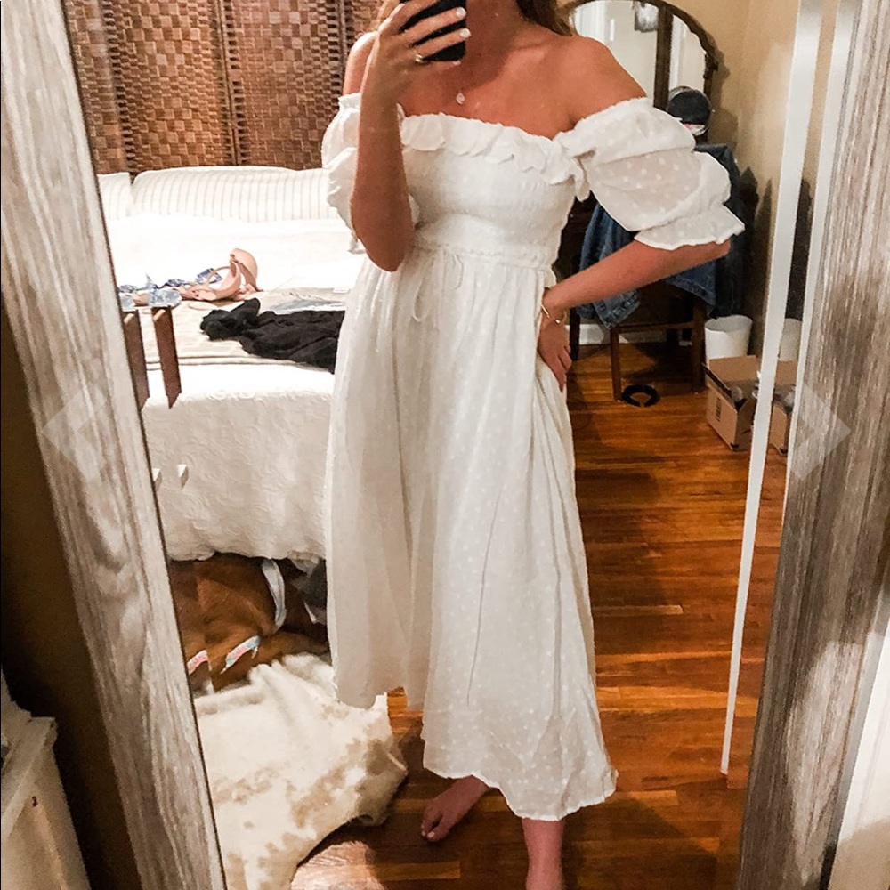 Women White Dress - Picture 13 of 16